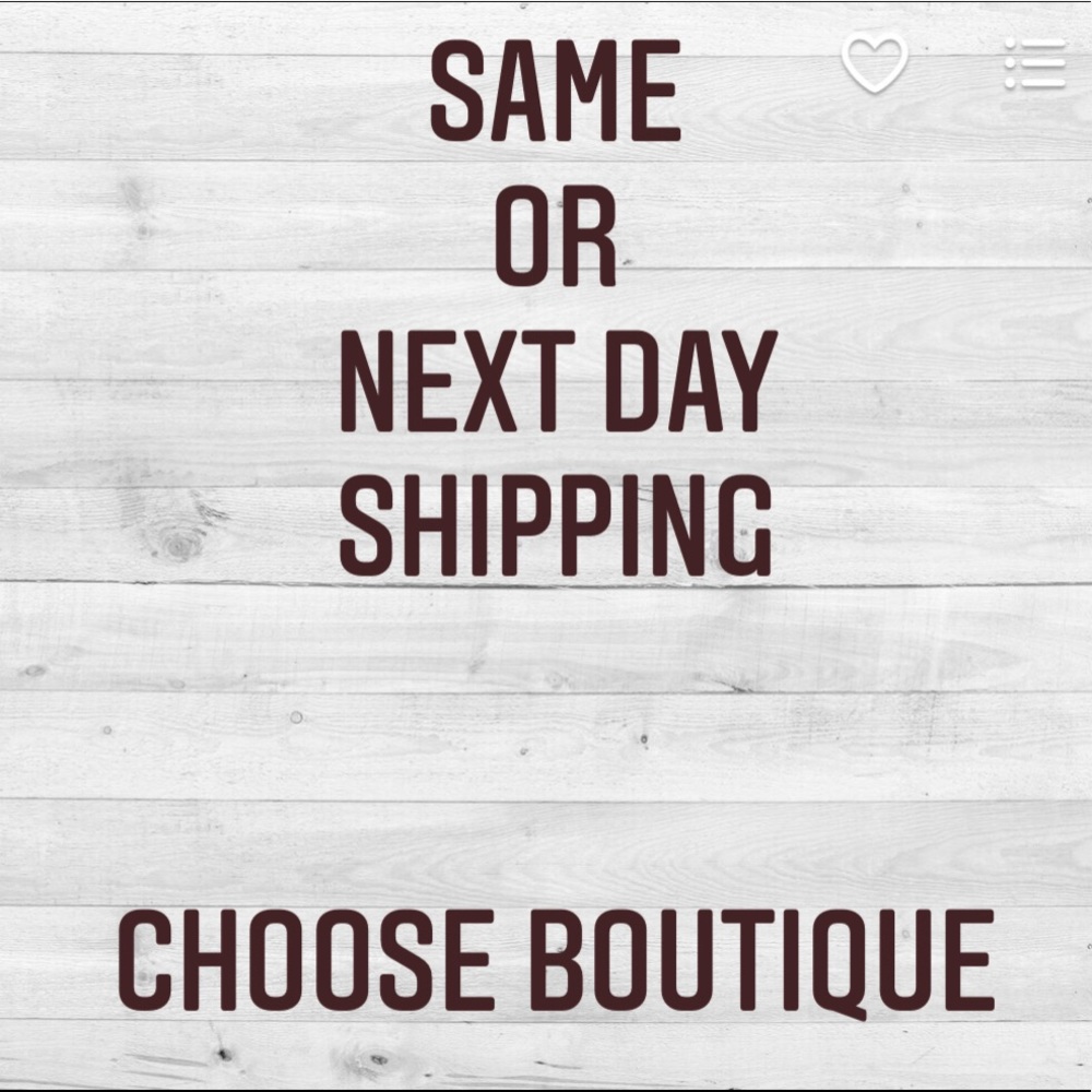 Same or next day shipping